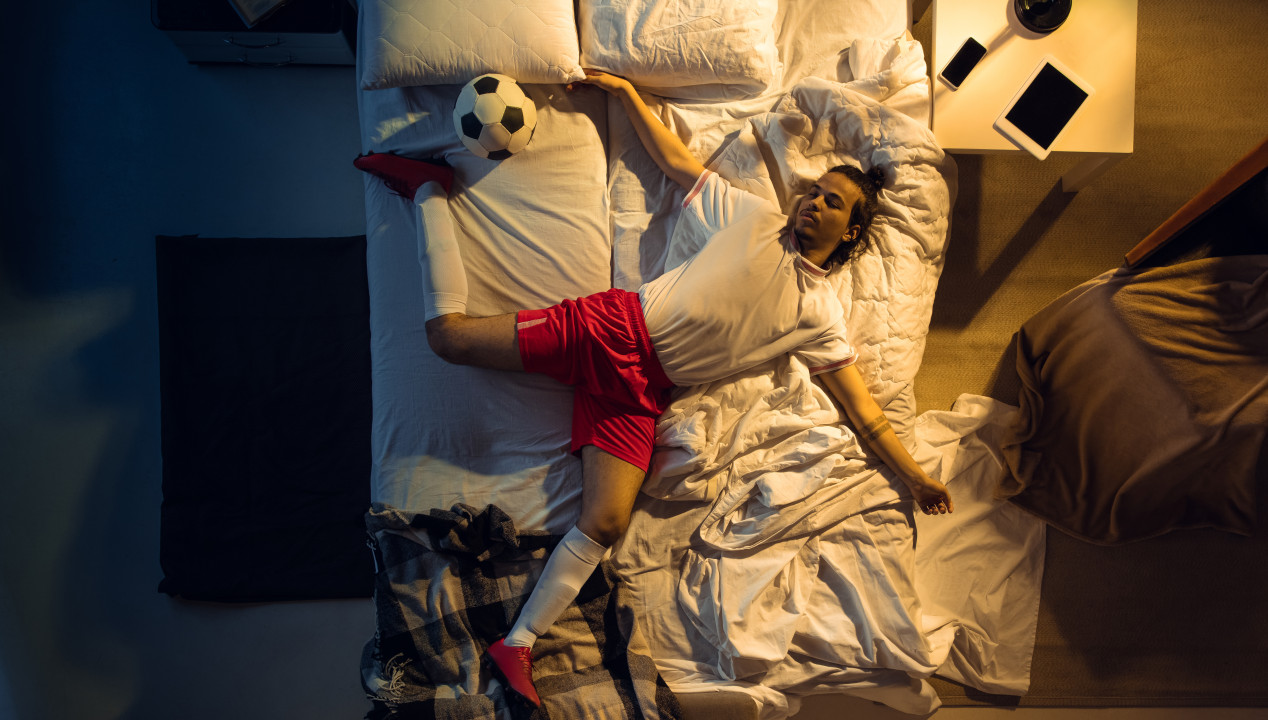 Schlafzimmer eines Fußballers