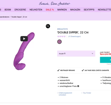 Paarvibrator ‚Double Dipper‘, 22 cm, Artikelbild
