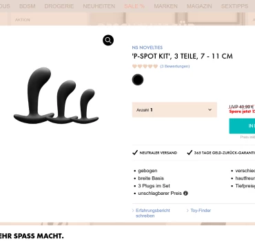 Analplugs P-Spot Kit, 3 Teile, 7-11 cm, Artikelbild