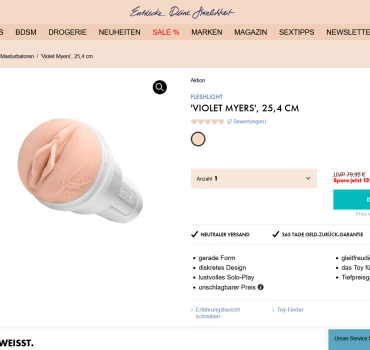 Fleshlight Violet Myers 25,4 cm, Artikelbild