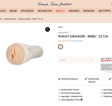 Fleshlight Kimmy Granger Rebel, Artikelbild