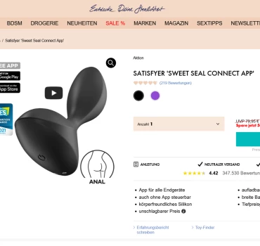 Analsex-Toy der Extraklasse: der Satisfyer Sweet Seal im Test, Artikelbild