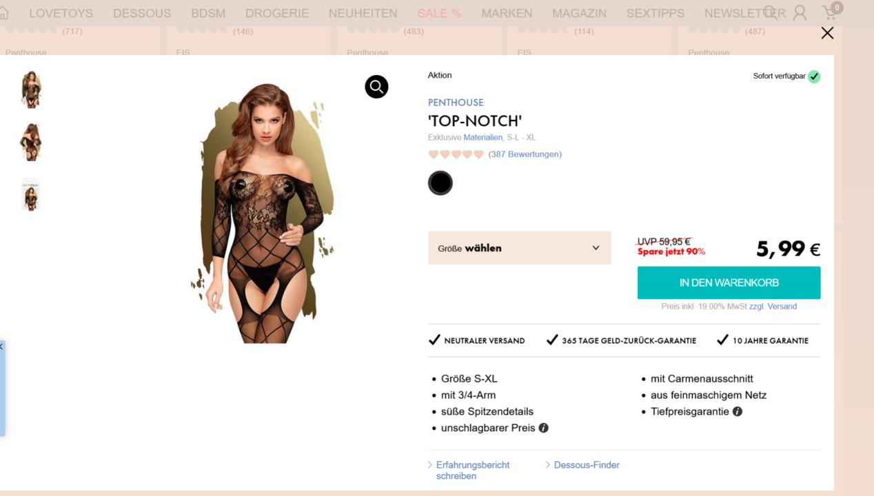 EIS Penthouse Top Notch Bodystocking Produktbild