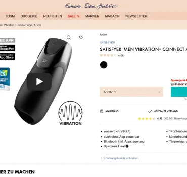 Satisfyer 'Men Vibration+' Vibrator Review: Der app-gesteuerte Masturbator im Test, Artikelbild