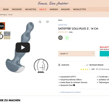 Satisfyer 'Lolli-Plug 2', 14 cm, Artikelbild