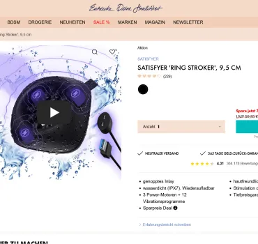 Intensive Handjob-Lust: der Satisfyer ‚Ring Stroker‘, 9,5 cm Test, Artikelbild