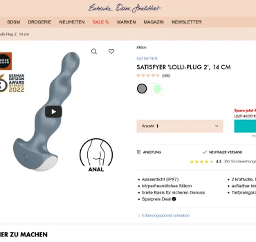 Satisfyer 'Lolli-Plug 2': ein smarter Analvibrator im Test, Artikelbild