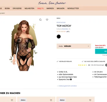 Penthouse TOP-NOTCH Bodystocking, Artikelbild