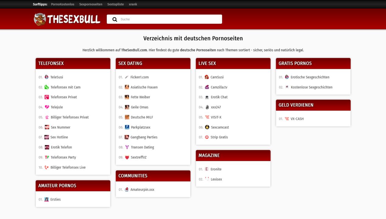 TheSexBull.com: das Verzeichnis mit deutschen Pornoseiten, Artikelbild