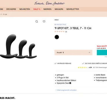 Analplugs P-Spot Kit, 3 Teile, 7-11 cm, Artikelbild