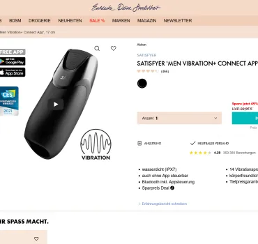 Satisfyer 'Men Vibration+' Vibrator Review: Der app-gesteuerte Masturbator im Test, Artikelbild