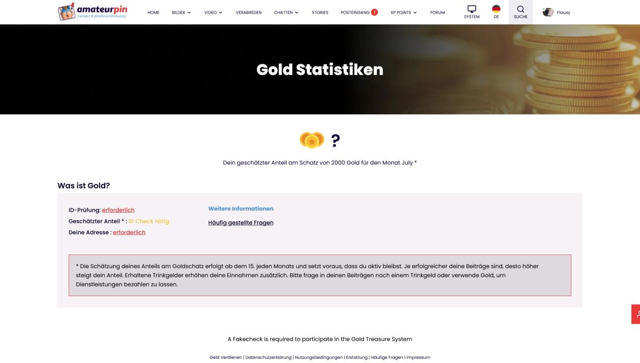 Screenshot Amateurpin.xxx Gold-Statistiken