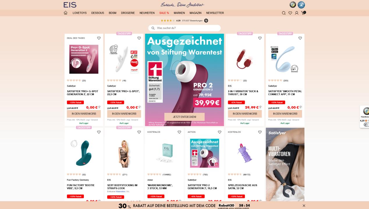 Unser Eis.de Test: Wo coole Leute heiße Sextoys kaufen, Artikelbild